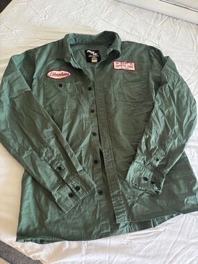 Men's Friday the 13th Jason Voorhees Military Green Shirt Jacket